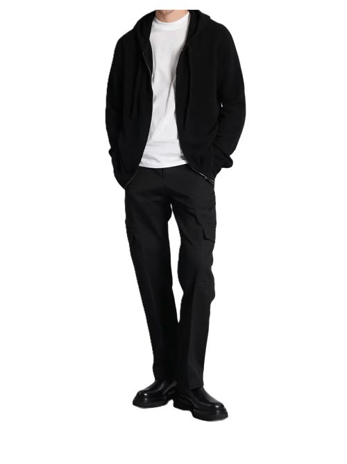 Roberto Collina felpa zip-up hoodie nero Roberto Collina | 253M14307M1409 NERO